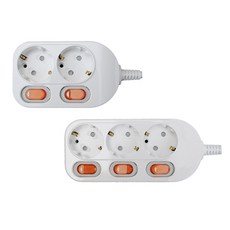 KUMHO Beongaepyo 錦湖 便攜式獨立開關 多抽頭 2孔 5M + 3孔 3M 套裝, 1組