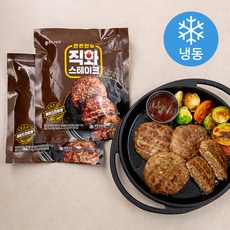 신신고깃간 한돈한우 직화 스테이크 2개입 (냉동), 160g, 2개
