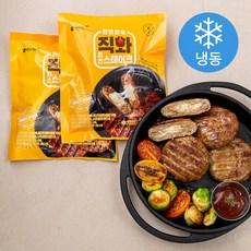 신신고깃간 한돈한우 직화 치즈 스테이크 2개입 (냉동), 160g, 2개