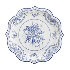 法國藍色植物派對盤 L號, 8個, 1件