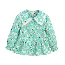 CURLYSUE 女童綠色花朵襯衫 C221BLG02P