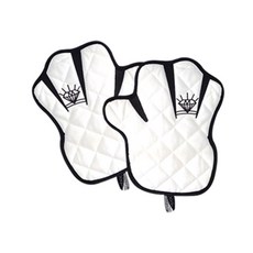 아보드 휘두루세 다이아 양손 주방 오븐 장갑, 화이트, 1세트