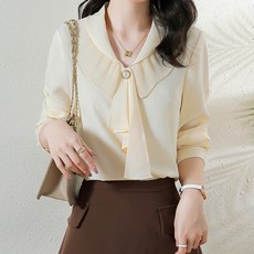 PAPERMENTS 珍珠鈕釦荷葉邊襯衫