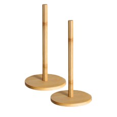 原木多功能廚房紙巾架 圓形 S號, 2個, 木色