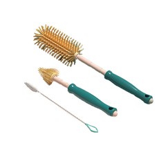 Gilgri 矽膠奶瓶刷3件組, 05 Straight Yellow, 1組