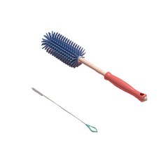 Gilgri 矽膠奶瓶刷 2入, 03 Straight Blue, 1組