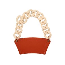 유니코시 휴대용 체인 컵홀더 스트랩, 28 카멜 살구