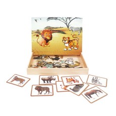 EnO 立式磁鐵拼圖動物, 13件, 1個