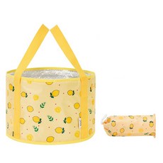스카이에녹 써니네 초간편 휴대용 족욕기 01 단열재 옐로우 레몬 30 x 20 cm, 1개
