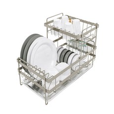 Matzrisen 儲藏室碟子晾曬架 2步, 灰色