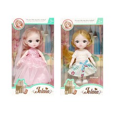 LET'S TOY Jelena球形關節娃娃組 2款, Lily款+Joy款, 16cm