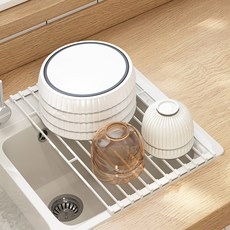 Matzrisen 漂亮的碗碟晾衣架, 白色的