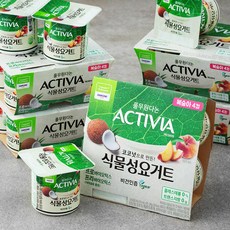 풀무원 액티비아 식물성 컵 복숭아 4개입, 85g, 6팩