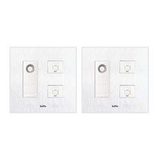 VICTORY WINNERS Velo 複合型模組開關插座 白色, 2個