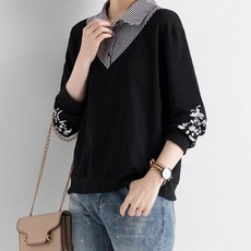 ATTERLIC 大尺碼襯衫式長袖T恤 00528