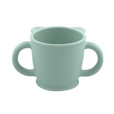 Organic Factory 小熊造型矽膠雙耳水杯, 薄荷綠, 1入