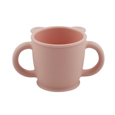 오가닉팩토리 실리콘 곰돌이 양손컵, 핑크, 1개, 170ml
