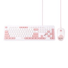 KAKAO FRIENDS 有線鍵盤滑鼠組, KFKMS-02, 一般型, 粉色