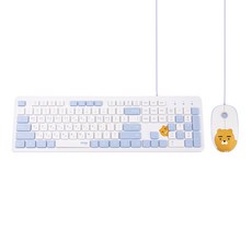 KAKAO FRIENDS 有線鍵盤滑鼠組, KFKMS-01, 一般型, 藍色