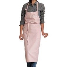 리씨상점 린넨 베이킹 주방 앞치마, 핑크, 1개