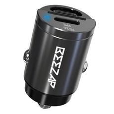 BEEZAP 30W 雙Type-C超迷你車用充電器, 黑色, BZD30