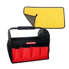 SF手提包+洗車用毛巾, 紅色(工具包)，隨機發貨(毛巾)