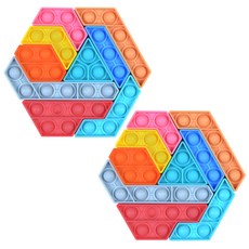 矩形解壓玩具 2入, 混合顏色