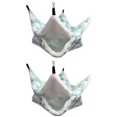 松鼠倉鼠吊床小屋 20 x 20 cm, 2個, 海星薄荷綠