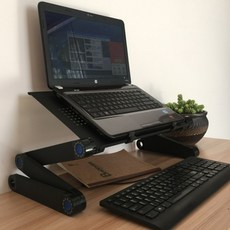 쇼핑스프리 높이조절 노트북 데스크, 블랙