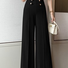 PAPERMENTS 女款雙邊扣打褶西裝寬褲