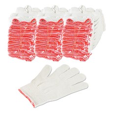 GUARDMAN 棉質手套 45g 雙手款, 紅色(腕帶), 100雙