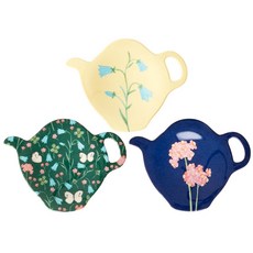 rice 茶袋托盤 3件套, 蝴蝶綠、蝴蝶藍、蝴蝶奶油, 1組
