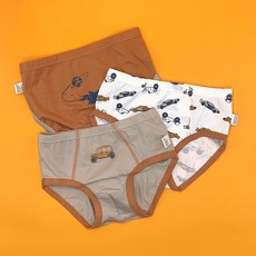 puddingunderwear 男童變形金剛純棉三角內褲3件組