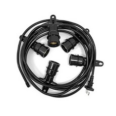 燈串線 5燈座 5m, 黑色