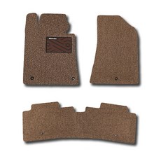 HL Mando 多彩寬版加厚線圈汽車腳踏墊 第1排 + 第2排, 現代 Genesis GV60 2021年10月, 棕色