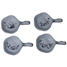 GILGRI 陶瓷書法墨碟4件組 01 梅蘭菊竹, 1套