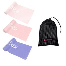 비핏 절단방지 스트레칭밴드 3종 + 메쉬백 세트 스트레칭, 1개, 인디핑크, 샤이핑크, 라벤더
