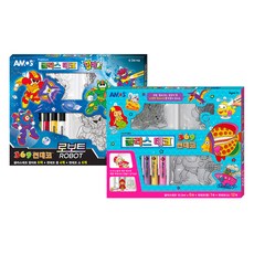 AMOS 阿摩司 玻璃彩繪 普普風 陽光吊飾 機器人 + 吊飾 1組, 1套, 隨機出貨(吊飾 陽光吊飾)