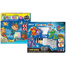 AMOS 阿摩司 Glass Deco 10色夜光 + 普普藝術太陽捕捉窗飾機器人套組, 隨機出貨(太陽捕捉窗飾), 1套