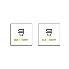 Garden in the City 壓克力洗手間標示牌 白色 180 W-37, 2個, 壓克力洗手間