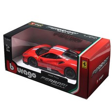 Maisto Bburago 法拉利 488 Pista 1:24 合金模型跑車, 1個, 紅色