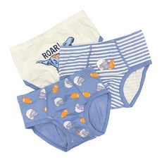 puddingunderwear 男童橄欖球純棉無螢光三角褲3件組