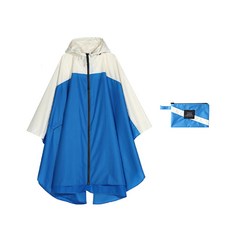연우 여성용 투톤컬러 바람막이 레인코트 + 파우치