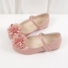 BEBEMARU 女童絨球蕾絲鞋 1368