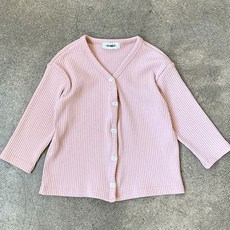 아동용 예쁘고 실용적인 슬림 골지 가디건