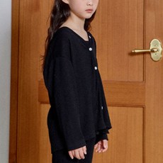 兒童款漂亮實用修身羅紋開襟衫