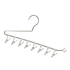 Maison de manche不鏽鋼防滑褲子衣架, 5個, 銀色