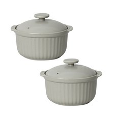 쓰임 마일드 매트 계란찜기 그레이, 가로 154mm x 높이 105mm x 지름 135mm, 2개