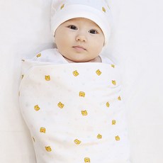 HappyOrganic 嬰兒小老虎印花包巾