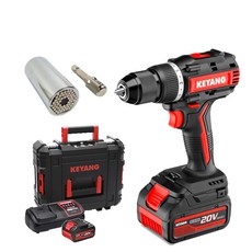 KEYANG 充電電鑽 DD20BLA-70C+鑽頭組, 1組, 工具 6種
